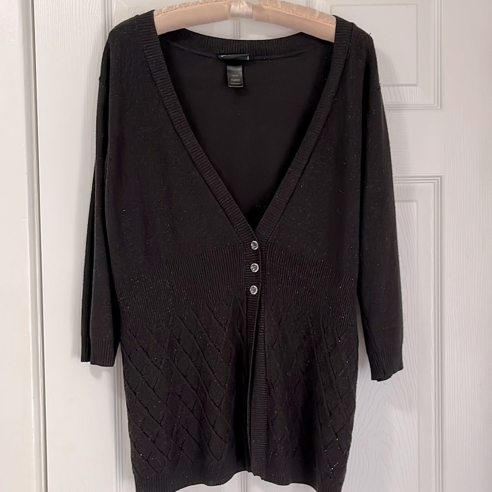 Lane Bryant sparkly black cardigan size 14/16